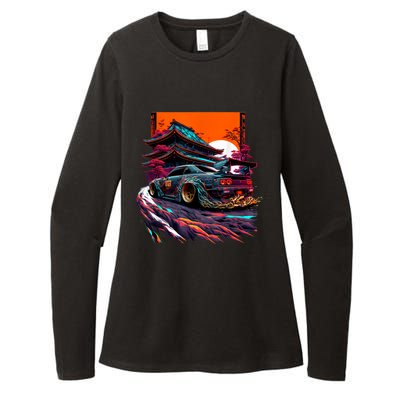 Japanese Retro Car Racing Drifting Art JDM Legend Tuning Womens CVC Long Sleeve Shirt