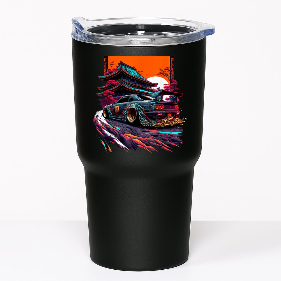 Japanese Retro Car Racing Drifting Art JDM Legend Tuning Tumbler
