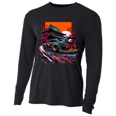 Japanese Retro Car Racing Drifting Art JDM Legend Tuning Cooling Performance Long Sleeve Crew