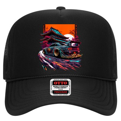 Japanese Retro Car Racing Drifting Art JDM Legend Tuning Trucker Hat