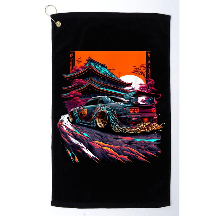 Japanese Retro Car Racing Drifting Art JDM Legend Tuning Golf Towel