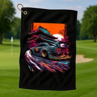 Japanese Retro Car Racing Drifting Art JDM Legend Tuning Golf Towel