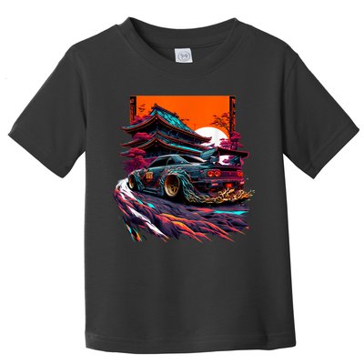 Japanese Retro Car Racing Drifting Art JDM Legend Tuning Toddler T-Shirt