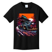 Japanese Retro Car Racing Drifting Art JDM Legend Tuning Kids T-Shirt