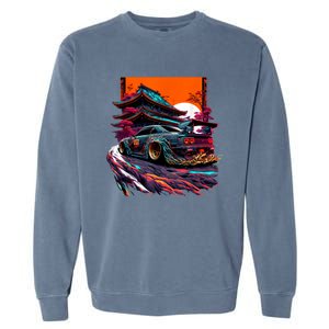 Japanese Retro Car Racing Drifting Art JDM Legend Tuning Garment-Dyed Sweatshirt