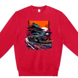 Japanese Retro Car Racing Drifting Art JDM Legend Tuning Premium Crewneck Sweatshirt