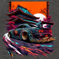 Japanese Retro Car Racing Drifting Art JDM Legend Tuning Vector Backpack