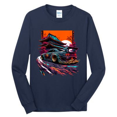 Japanese Retro Car Racing Drifting Art JDM Legend Tuning Tall Long Sleeve T-Shirt