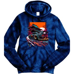 Japanese Retro Car Racing Drifting Art JDM Legend Tuning Tie Dye Hoodie