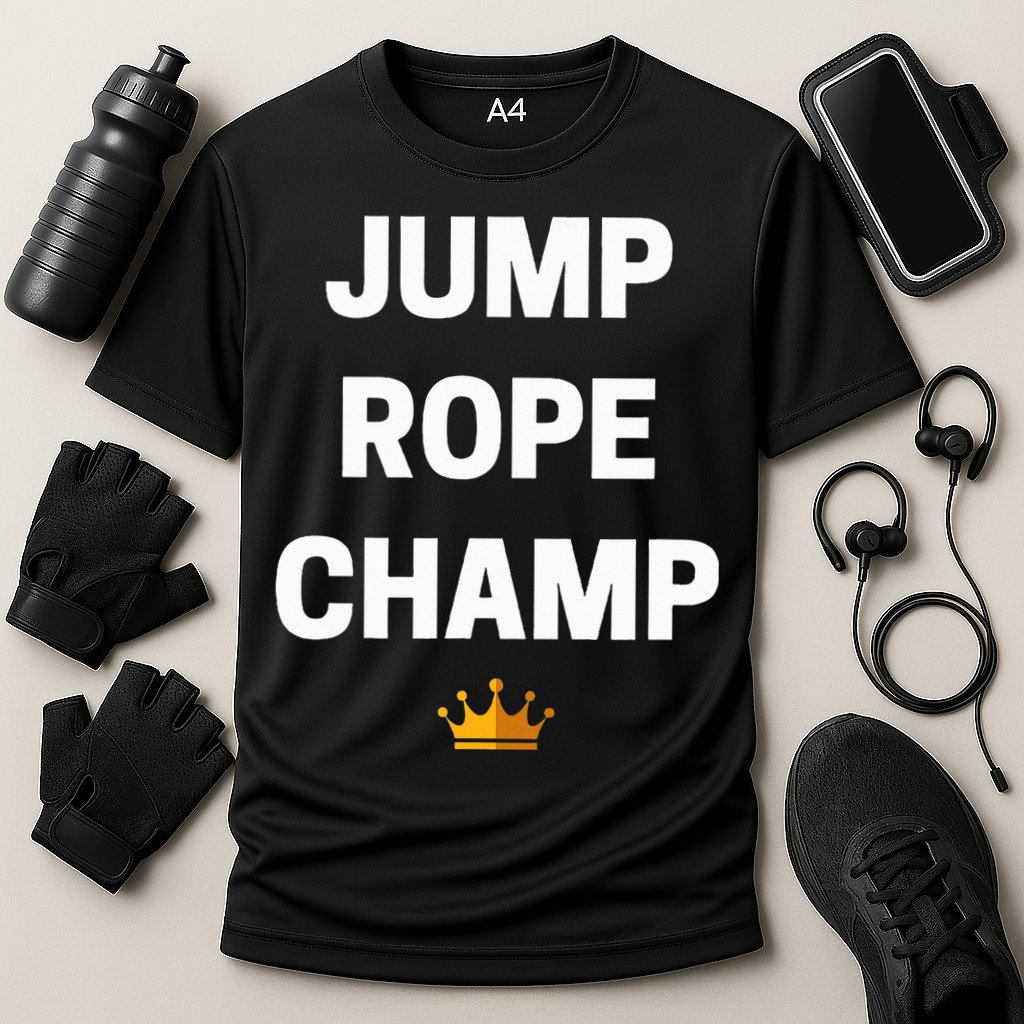 Jump Rope Champ Funny Jump Rope Cooling Performance Crew T-Shirt