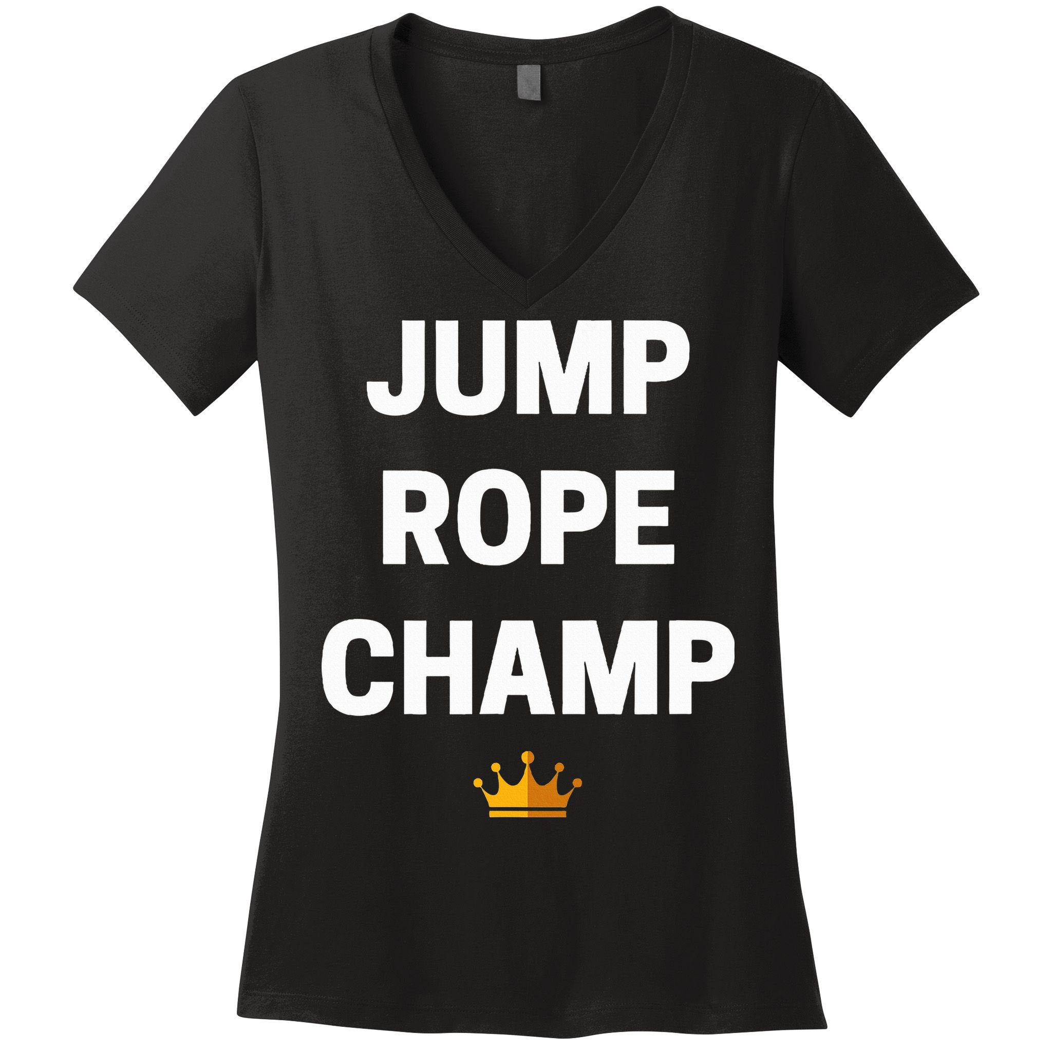 Jump Rope Champ Funny Jump Rope Women's V-Neck T-Shirt
