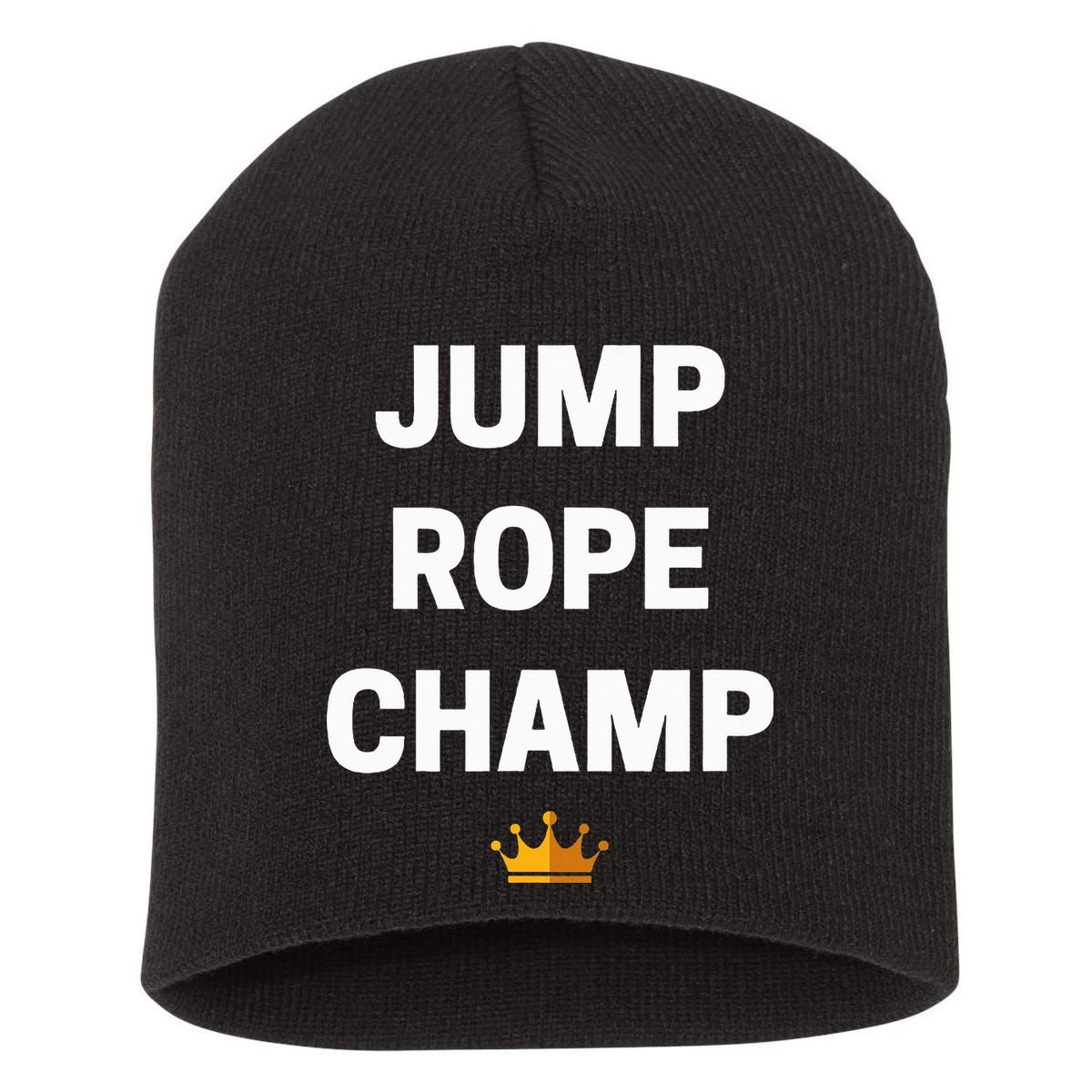 Jump Rope Champ Funny Jump Rope Short Acrylic Beanie
