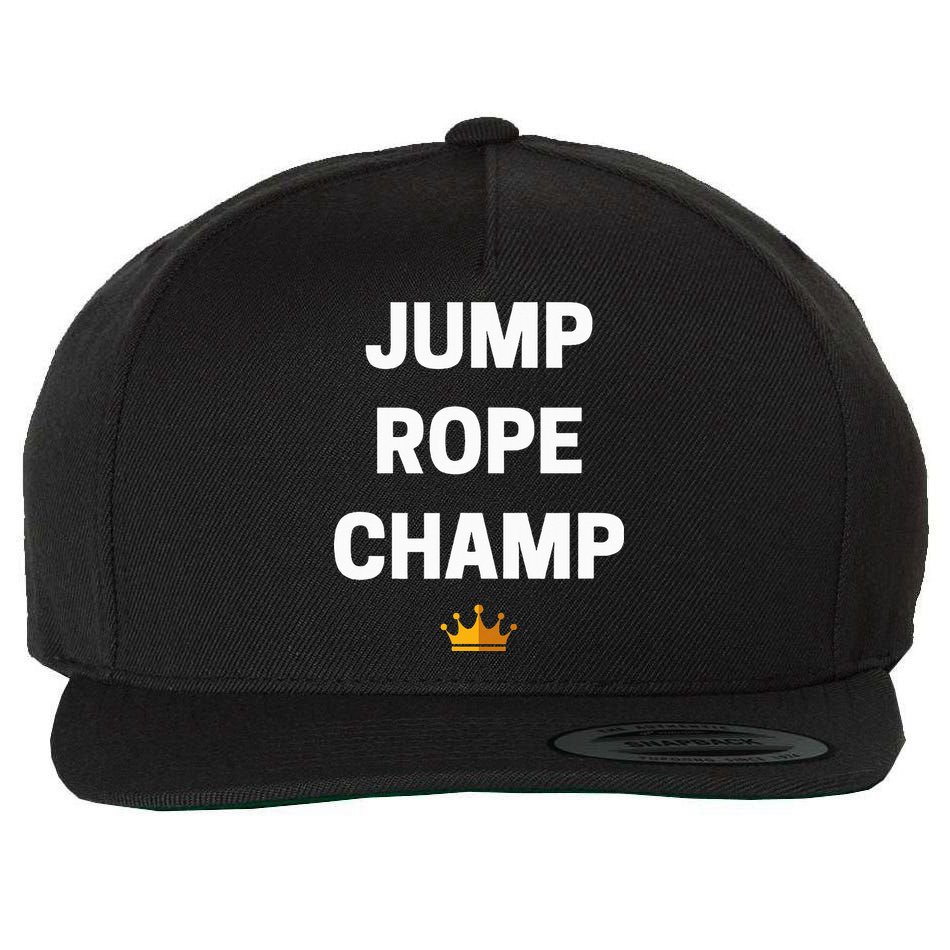 Jump Rope Champ Funny Jump Rope Wool Snapback Cap