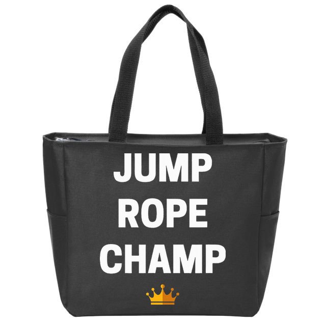 Jump Rope Champ Funny Jump Rope Zip Tote Bag
