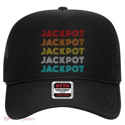 Jackpot Retro Casino High Crown Mesh Back Trucker Hat
