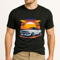 Jdm Retro Car And Sunset Cooling Performance Crew T-Shirt