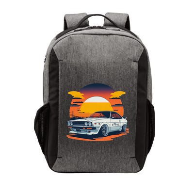 Jdm Retro Car And Sunset Vector Backpack