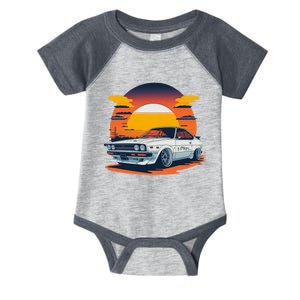 Jdm Retro Car And Sunset Infant Baby Jersey Bodysuit