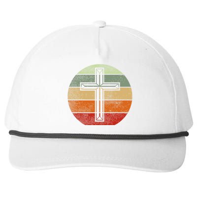 Jesus Retro Cross Christ God Faith Religious Christian Gift Snapback Five-Panel Rope Hat