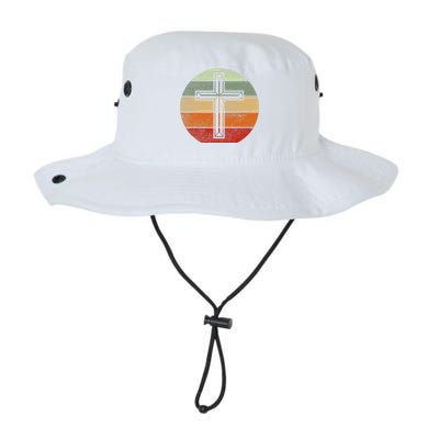 Jesus Retro Cross Christ God Faith Religious Christian Gift Legacy Cool Fit Booney Bucket Hat