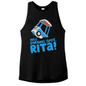 Janet & Rita Driving School Nice Parking Spot Rita Funny Ladies PosiCharge Tri-Blend Wicking Tank