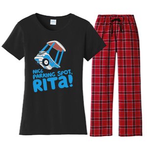 Janet & Rita Driving School Nice Parking Spot Rita Funny Women's Flannel Pajama Set