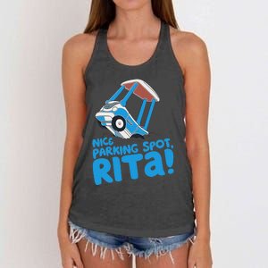 Janet & Rita Driving School Nice Parking Spot Rita Funny Women's Knotted Racerback Tank