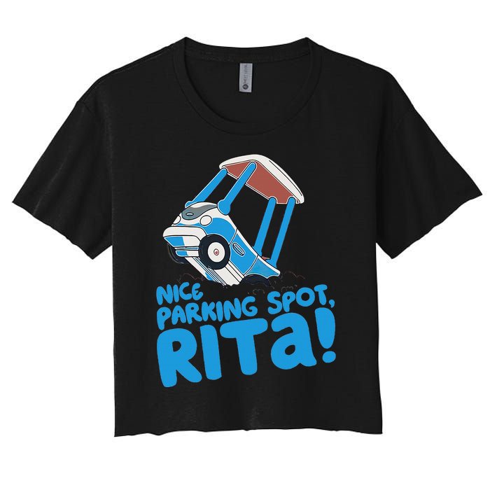 Janet & Rita Driving School Nice Parking Spot Rita Funny Women's Crop Top Tee