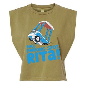 Janet & Rita Driving School Nice Parking Spot Rita Funny Garment-Dyed Women's Muscle Tee