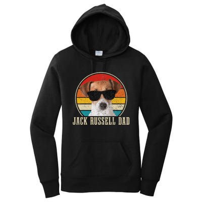 Jack Russell Dad Funny Dog Vintage Jack Russell Terrier Women's Pullover Hoodie