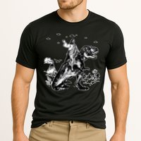 Jesus Riding Dinosaur Funny Ufo Cooling Performance Crew T-Shirt