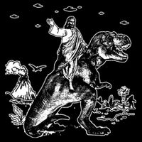 Jesus Riding Dinosaur Funny Ufo T-Shirt
