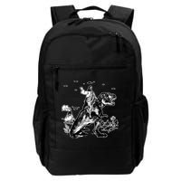 Jesus Riding Dinosaur Funny Ufo Backpack
