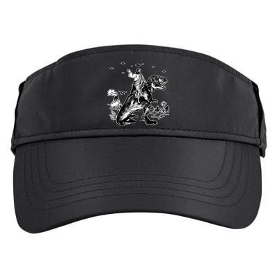 Jesus Riding Dinosaur Funny Ufo Adult Drive Performance Visor