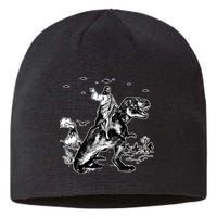 Jesus Riding Dinosaur Funny Ufo Sustainable Beanie