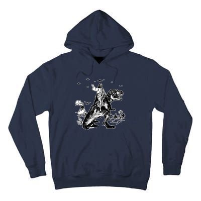 Jesus Riding Dinosaur Funny Ufo Tall Hoodie