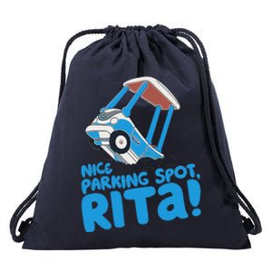 Janet & Rita Driving School Nice Parking Spot Rita Drawstring Bag