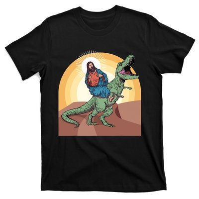 Jesus Riding Dinosaur T-Shirt