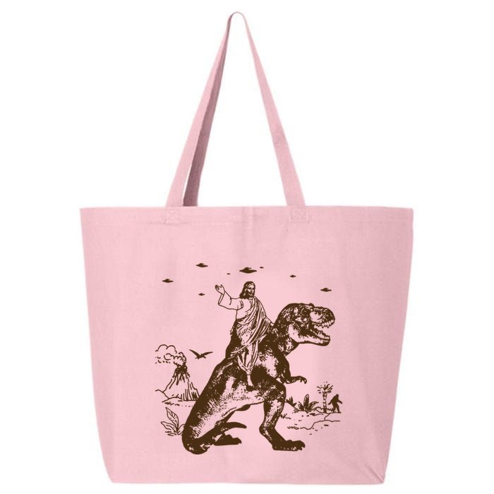 Jesus Riding Dinosaur Ufo Funny 25L Jumbo Tote