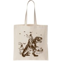 Jesus Riding Dinosaur Ufo Funny Bag