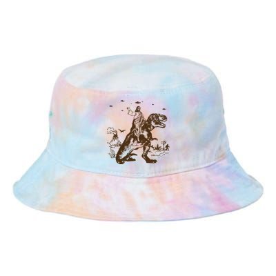 Jesus Riding Dinosaur Ufo Funny Tie Dye Newport Bucket Hat