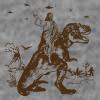 Jesus Riding Dinosaur Ufo Funny Sustainable Beanie