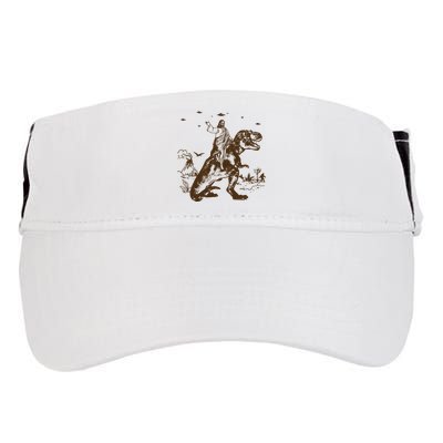Jesus Riding Dinosaur Ufo Funny Adult Drive Performance Visor