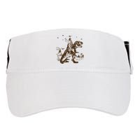 Jesus Riding Dinosaur Ufo Funny Adult Drive Performance Visor