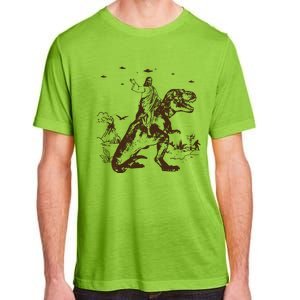 Jesus Riding Dinosaur T Shirt UFO T Shirt Funny T Shirts Offensive Cool Adult ChromaSoft Performance T-Shirt