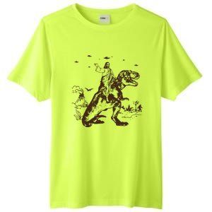 Jesus Riding Dinosaur T Shirt UFO T Shirt Funny T Shirts Offensive Cool Tall Fusion ChromaSoft Performance T-Shirt