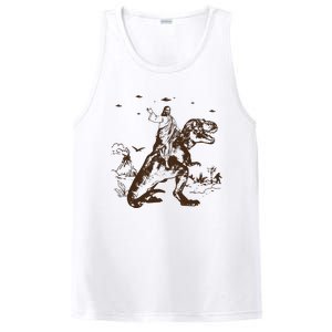 Jesus Riding Dinosaur T Shirt UFO T Shirt Funny T Shirts Offensive Cool PosiCharge Competitor Tank