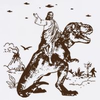 Jesus Riding Dinosaur T Shirt UFO T Shirt Funny T Shirts Offensive Cool Visor