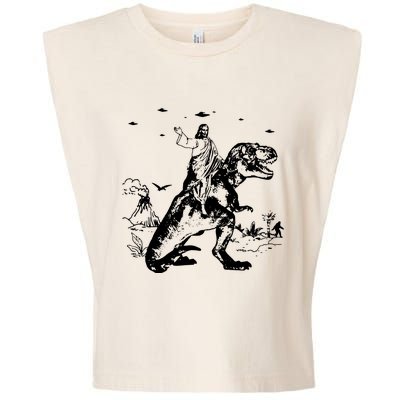 Jesus Riding Dinosaur T Shirt UFO T Shirt Funny T Shirts Offensive T Shirt Cool Garment-Dyed Women's Muscle Tee