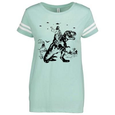 Jesus Riding Dinosaur T Shirt UFO T Shirt Funny T Shirts Offensive T Shirt Cool Enza Ladies Jersey Football T-Shirt